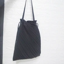 Miyake fold брендовая модная ручная сумка морщинка мешок на шнурке Горячая