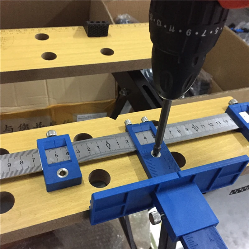 Drill Guide Sleeve Cabinet Hardware Jig Drawer Pull Wood Drilling Dowelling Hole Jig Furniture Punching Tool True Position Tools