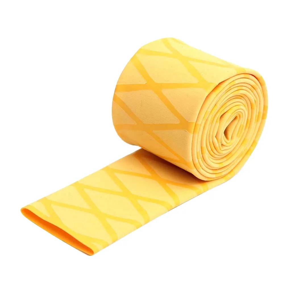 20mm Non Slip Fishing Rod Handle Grip Heat Shrink Tubing Textured Grip Fishing Rod Racket Sleeve Accessories Yellow