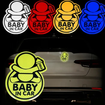 

Car Stickers Reflective Warning Tape Sticker With Word Bady In Car Auto Reflective Strip Decoration Car Rear Safety Sticker