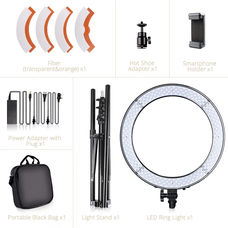 中古】 Arisen リングライト 直径48cm 18インチ LED agapeeurope.org