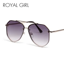 Королевская девушка Цвет Ретро лягушка зеркало дамские металлические большие оправы очки Брендовые дизайнерские морские линзы солнцезащитные очки UV400 ss392