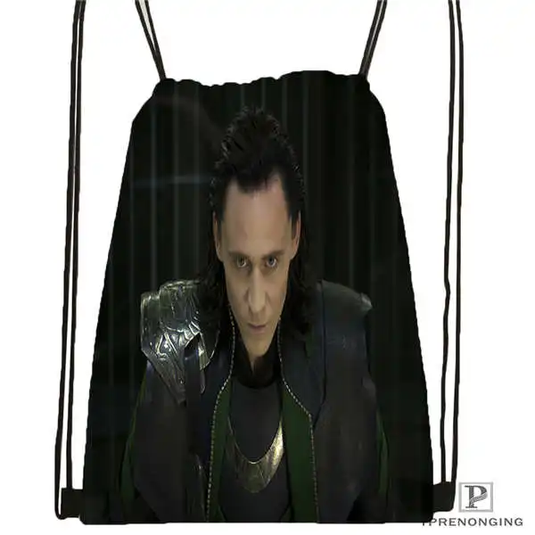 Drawstring Backpack Пользовательские Том-Хиддлстон-Локи походная сумка на шнурке для мужчин и женщин милый рюкзак дети ранец(черная спина) 31x40 см#20180611-03-143 - Цвет: Drawstring Backpack