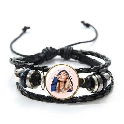 Style 22 SONGDA Cool Ariana Grande Обложка альбома браслет опасный для женщин спасибо Next Harajuku Печатный стеклянный браслет из камней музыка болельщиков подарок - Окраска металла: Style 22