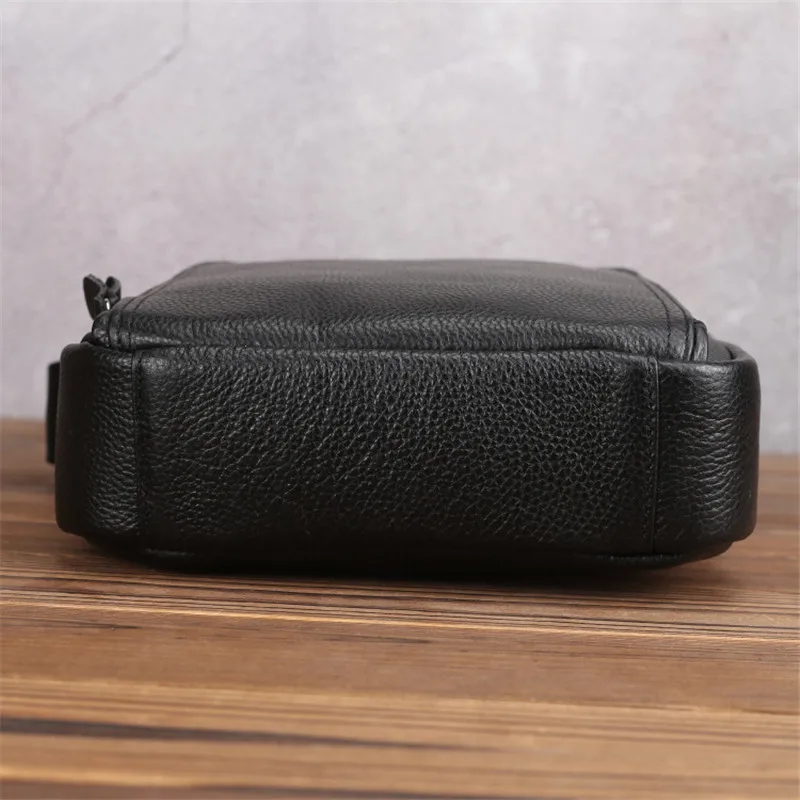 Nesitu Высокое качество большой емкости черный натуральная кожа маленькие мужские сумки-мессенджеры для ipad mini мужские сумки на плечо M023