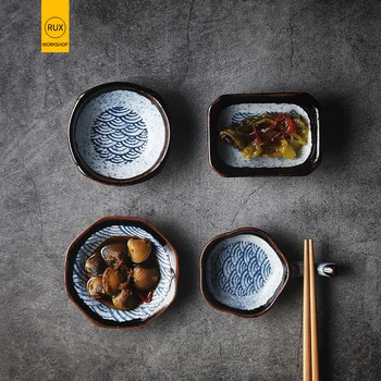 

RUX WORKSHOP 1ps Japanese Style Retro Small Sauce Seasoning Dish Home Dish Sauce Dish
