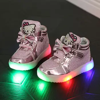 

Toddler Baby Fashion Sneakers Anti Skid Luminous Casual Colorful Light Shoes