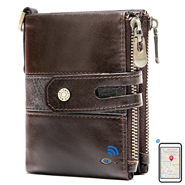 BULLCAPTAIN Cowhide Leather Men Trifold RFID Wallet Slim with 2 ID Windows  Bull Captain