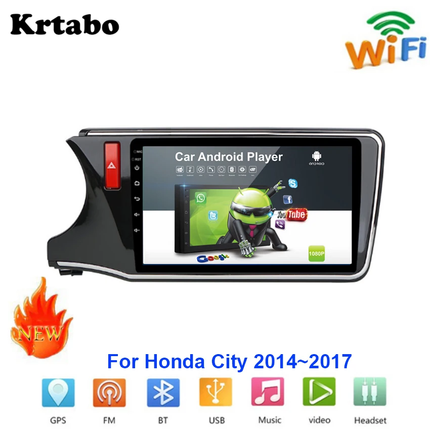 Автомобильный радиоприемник Android мультимедийный плеер для Honda City 2014 ~ 2017