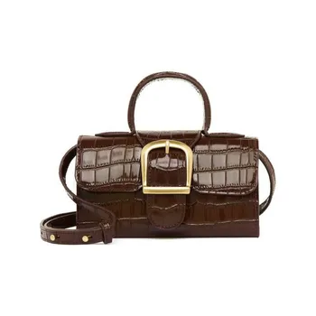 

Bag Women 2019 New Spring and Autumn Fashion Retro Handbag Small Square Bag Crocodile Pattern Lady Shoulder Messenger Bag
