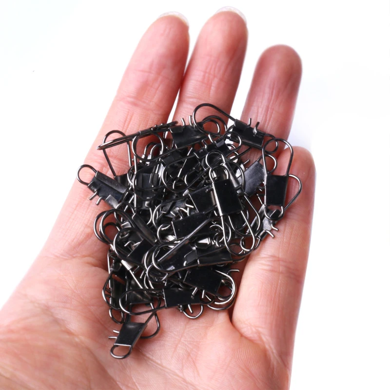 50PCS/Lot  Carp Fishing Accessories Luya Fishing Type B Pin  Rolling Swivel For Model 1#2#3#4#5#6 Stainless Steel Metal Outdoor