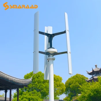 

Big Sale 400w 600w Permanent Magnet Vertical Axis 12v/24v/48v Wind Turbine Generator With Wind Solar Hybrid Charge Controller