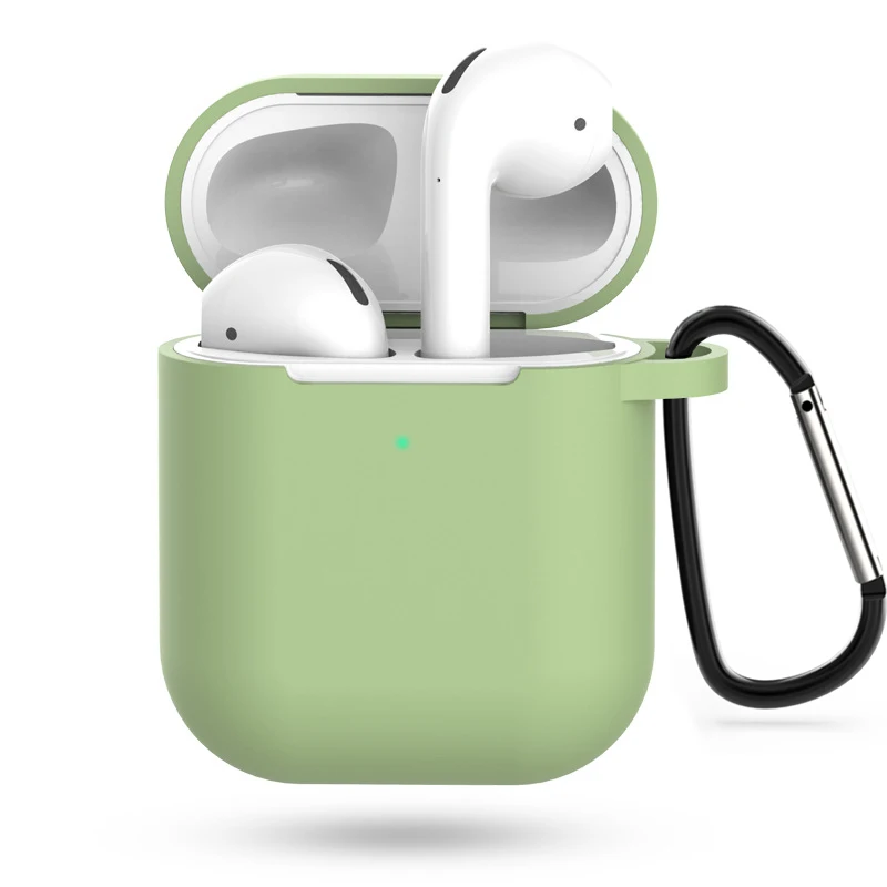 Симпатичный подарок, 7 шт. набор, силиконовый чехол s для Airpods 2nd, защитный чехол для наушников, чехол для Apple airpods2, ударопрочные аксессуары - Цвет: Matcha green