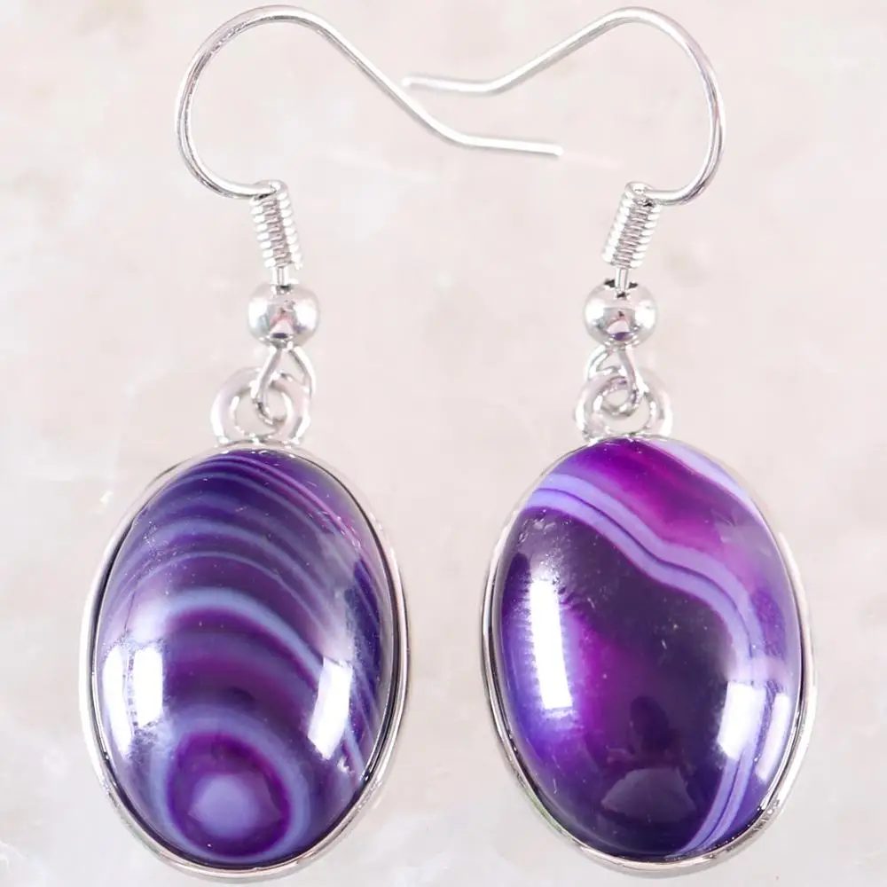 Dangle Earrings Drop Earrings Pendant Earrings Long Earrings Natural Stone Dangle Earrings For Women Real Blue Onyx Oval Beads Stainless Steel Earrings 1Pair