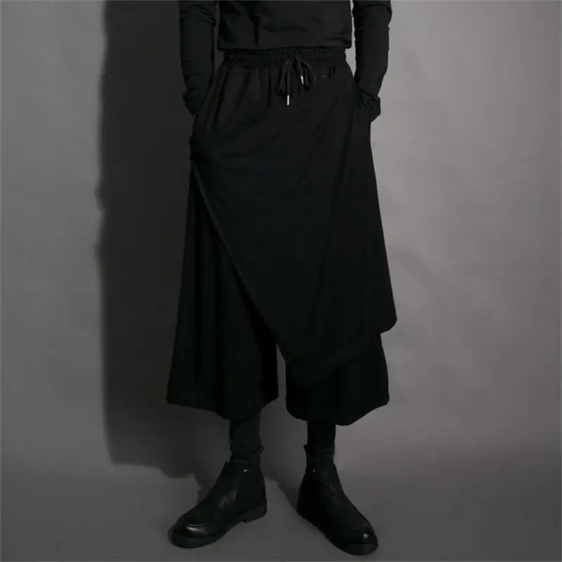 

Индивидуальная темная Модная брендовая Осенняя стильная одежда для парикмахера, свободные широкие повседневные штаны с юбкой