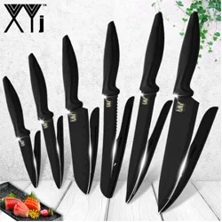 XYj набор кухонных ножей из 6 предметов, японский нож Santoku, нож, нож для повара, ножи для резки овощей, режущие инструменты