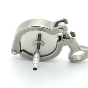 

304 Stainless Steel Sanitary Pipe Fitting Set 6mm Hose Barb Ferrule + 1.5" Tri Clamp + Silicon Gasket + End Cap