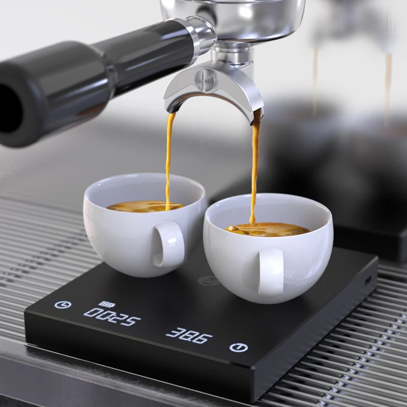 US $45.60 Timemore Black Mirror Basic Electronic Scale Automatic Timing Hand Drip Espresso Scale Rechargeable Smart Kitchen Coffee Scale