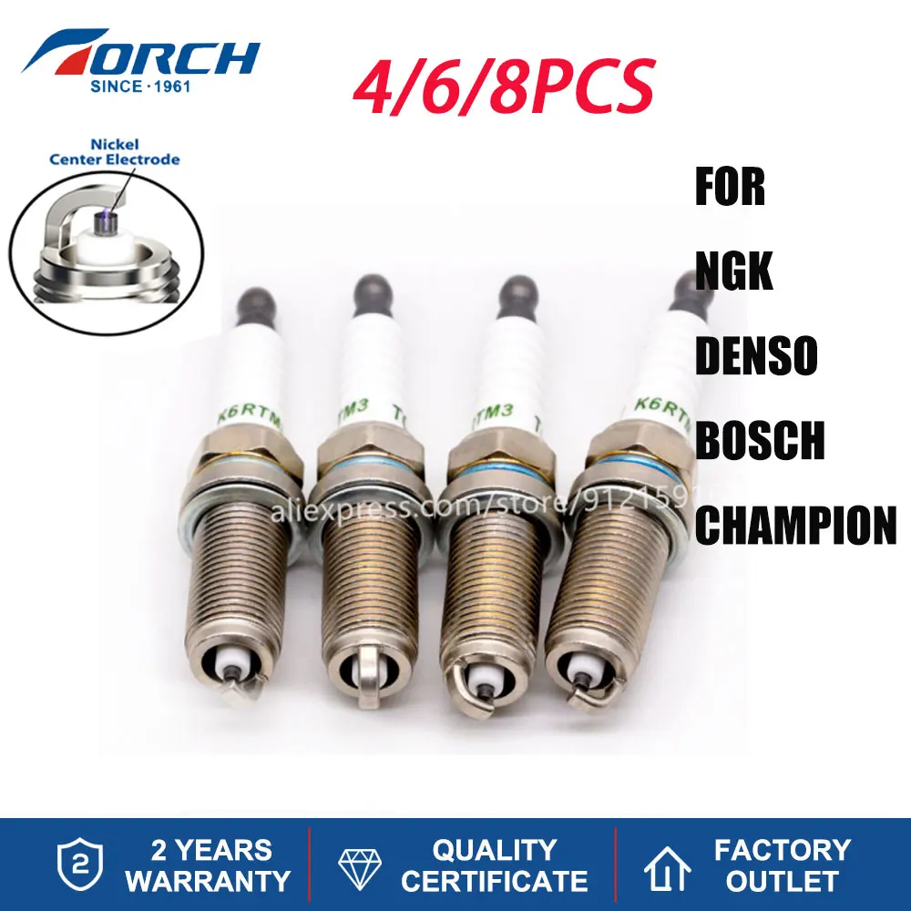 4-8PCS Ordinary Candles Replace for MN137919 4A90 1.3L/4A91 1.5L  