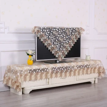 

Europe luxury embroidered tablecloth table dining table cover Dandelion table cloth Lace fabric TV cabinet shoe dust cover 1518