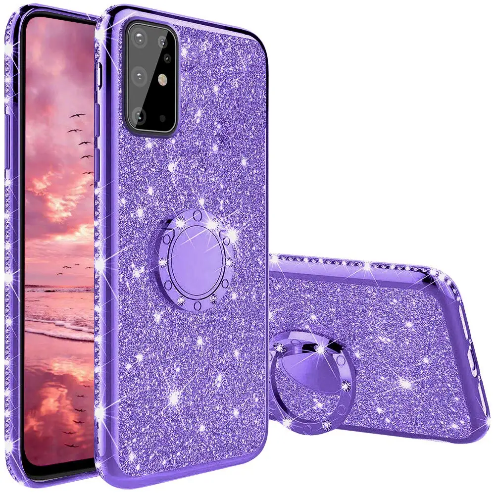 Бриллиантовый чехол для Samsung Galaxy A71 A51 A50 A50S A21S S20 S10 Plus Note 20 ультраблестящий с