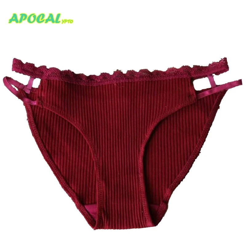 APOCAL сексуальный Высокий разрез трусики с ремешками спагетти трусы хлопковые Для
