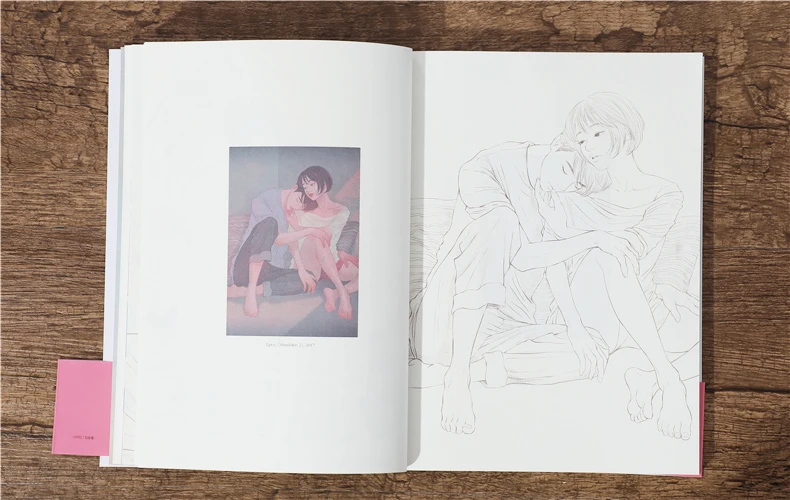 Korean heart temperature adult art painting book filling book lovers relief graffiti coloring book  55