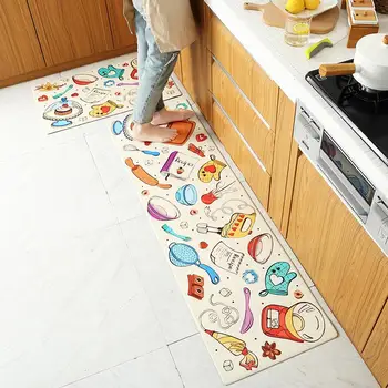 

Kitchen Mat Floor Mat Leatherwear Multi Size Decoration Dining Room Home Skid Resistant Comfortable Anti-Fatigue Mattress Sofa
