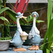 Nordic Duck ornamenti resina giardino artificiale scultura statua animale coppia decorazione simulazione stagno Decor paesaggio artigianato