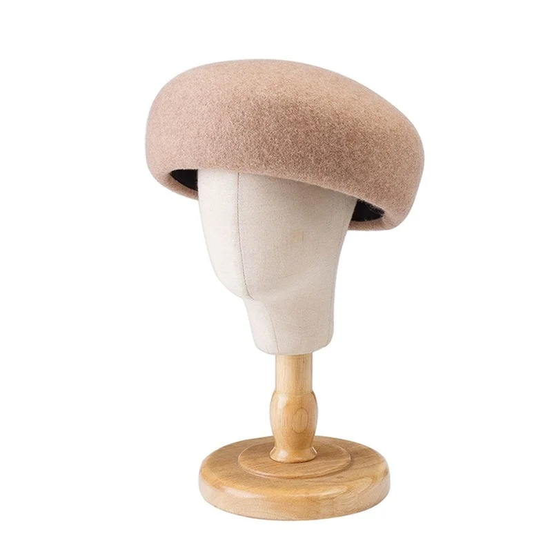 

Children's Autumn Winter New Fashion Casual Simple Berets Kids Light Body Delicate Wool Felt Beret Painter Hat Wholesale