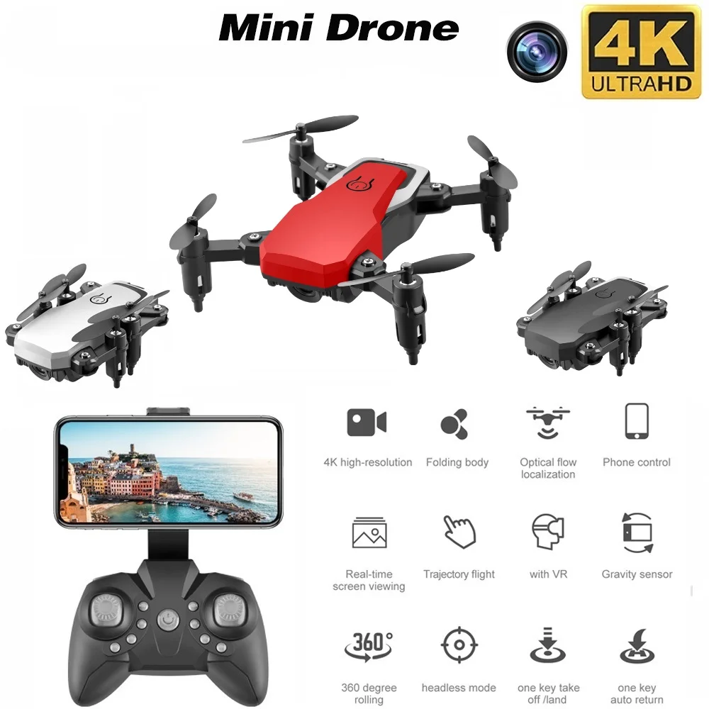 Mini Drone LF606 4K HD Camera Foldable Quadcopter One-Key Return FPV Drones Follow Me RC Helicopter Quadrocopter Kid's Toys