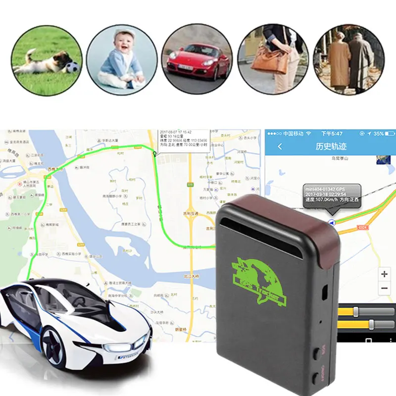 102-NANO Мини Автомобильный gps трекер TK102 перезаряжаемый портативный точный