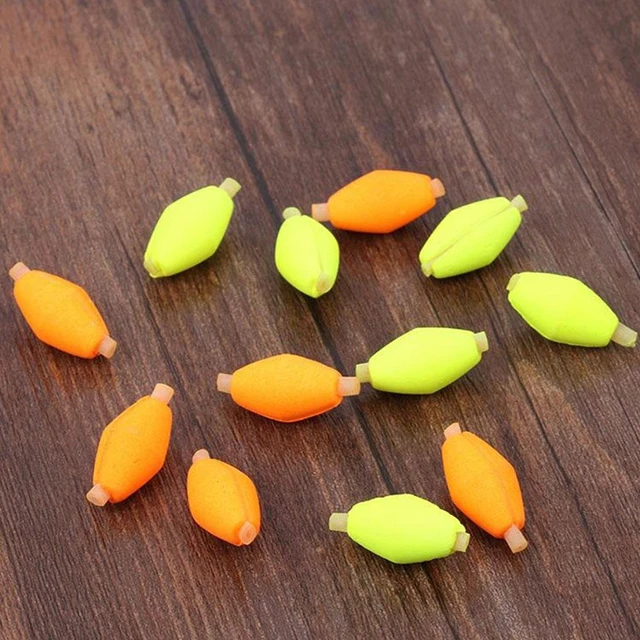 6Pcs/Tube Olive Shape Drift Float Foam/Plastic Stick On/Tear  Drop/Bobber/Tube Strike Indicator for Fly Fishing Accessory tool