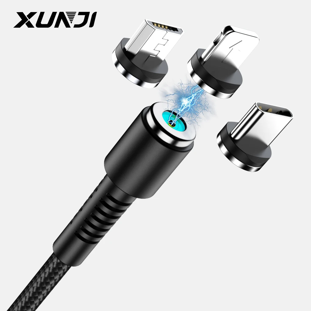 XUNJI Магнитный USB Type C Micro кабель для зарядки мобильных телефонов|Кабели телефонов| |