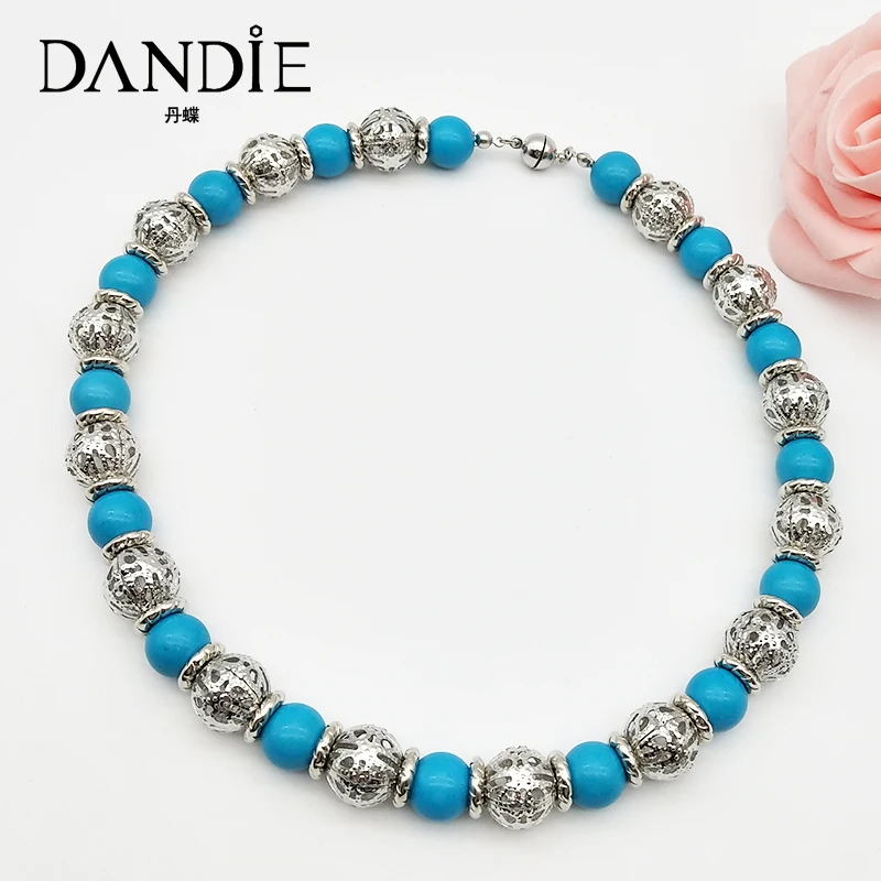 

Dandie Fashionable acrylic and metal bead necklace, simple female accessories