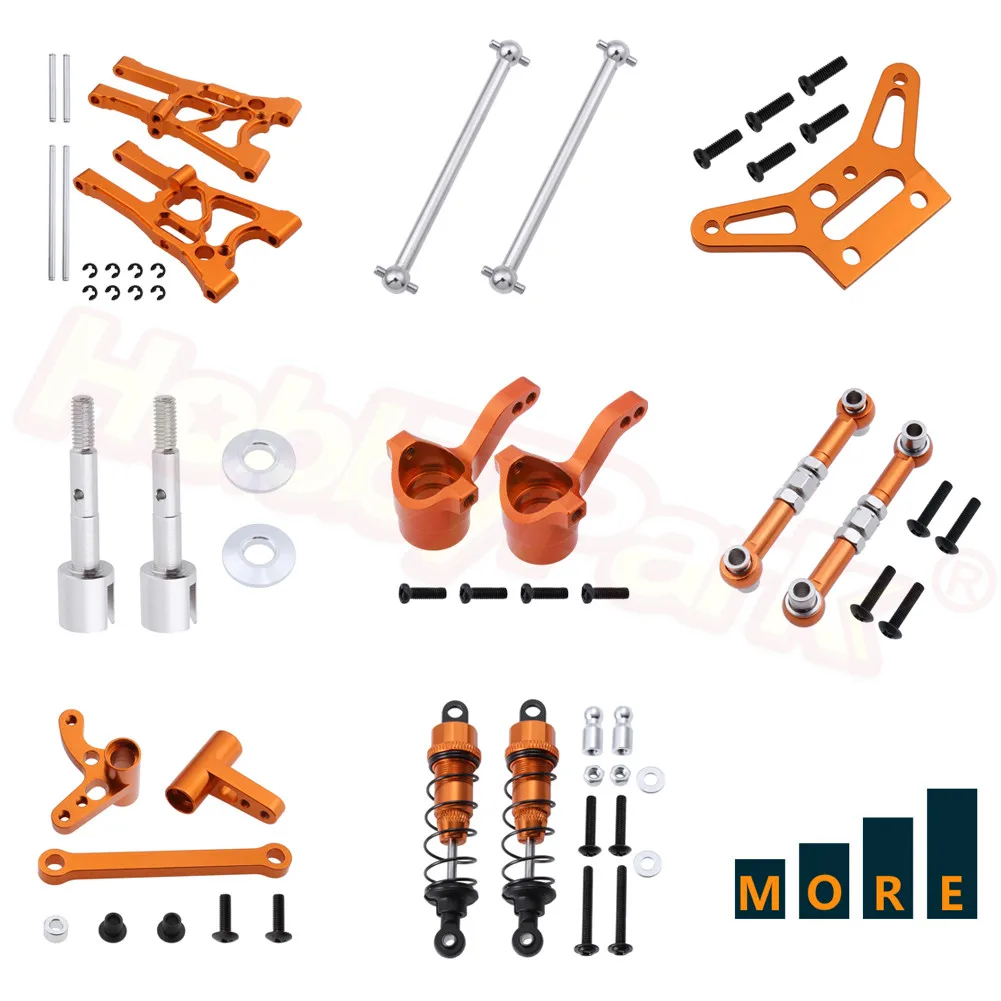 Métal aluminium mise à niveau pièces pour 1/10 échelle HPI RC voiture WR8 Flux rallye balle MT ST 3.0 Ken bloc remplacement Orange anodisé