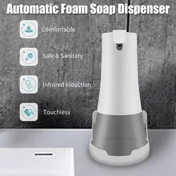 

350ML Home Bathroom ABS Electric Automatic Soap Dispenser Kitchen Infrared Sensor Liquid USB Rechargeable Touchless Foaming