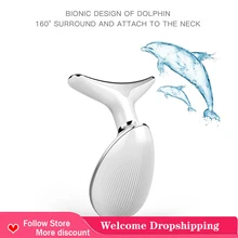 

Electric Skin Care Ems Vibration Photon Heating Therapy Neck Wrinkle Remover Face Slimming Lifting Massager For Home Salon