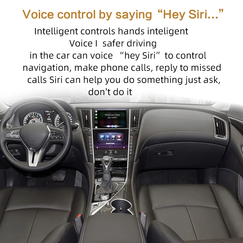 Новый Беспроводной Apple Carplay для infiniti 8 дюймов Экран 2015 2019 Q50 Q60 QX50 Android авто зеркало Wi