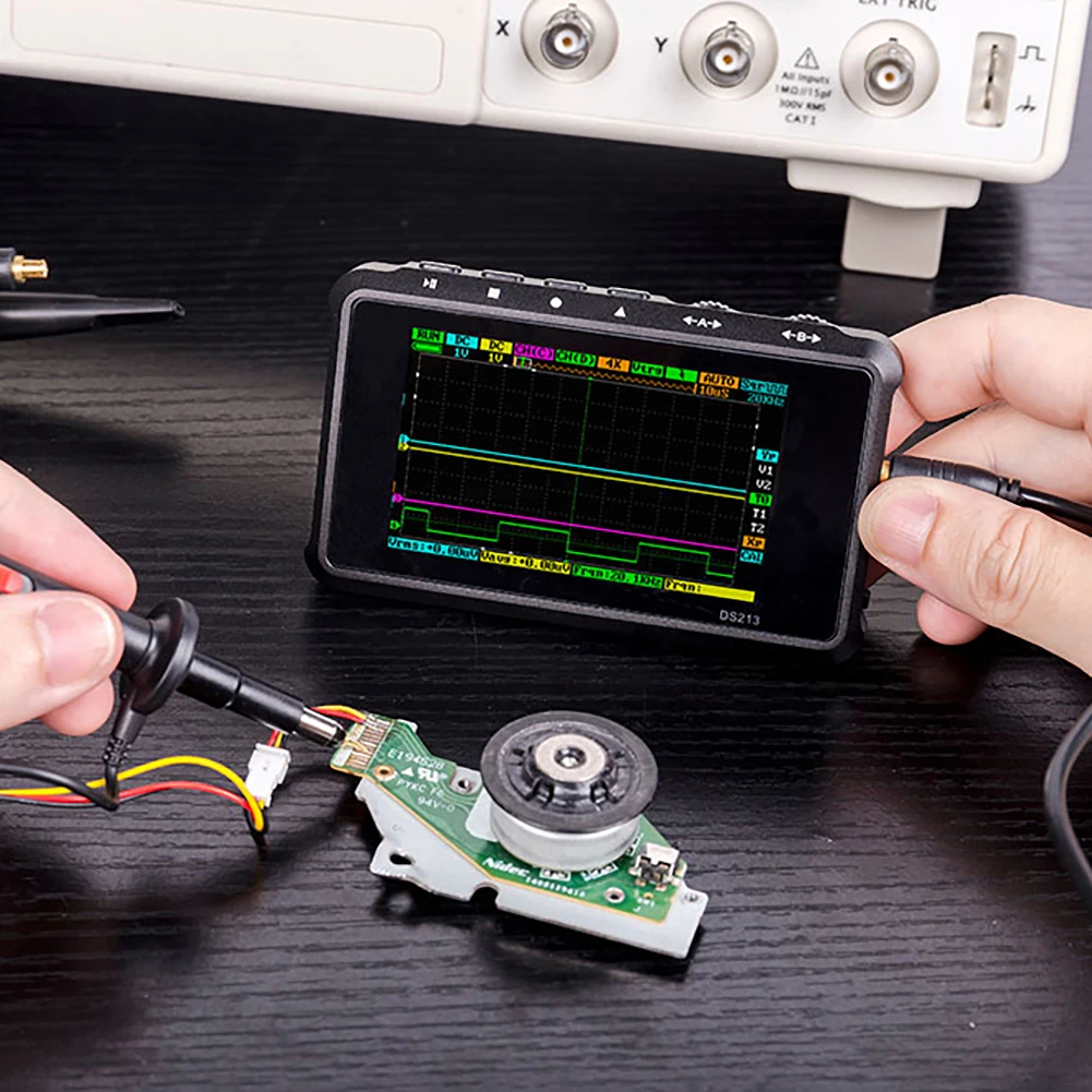 Мини цифровой осциллограф DIY Kit 4 канала 100 мс/с ЖК дисплеем USB Карманный Набор для