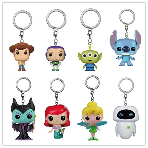 

Toy Story4 Silicone dolls series toys Keychain Woody Buzz Lightyear Alien Creative toy collection