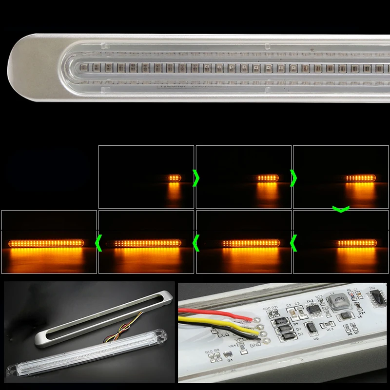 47LED 1" красный+ желтый светильник бар Стоп Включите Хвост 3rd стоп-сигнал светильник для грузовика прицеп поворотный сигнальный светильник для фруктов и овощей/экспорт
