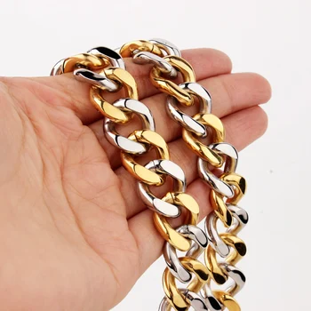 

Friend Gift Stainless Steel Polished Cuban Curb Link Chain Men's Women's Necklace/Bracelet Unisex's Daily New Jewelry 7-40inch
