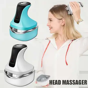 

4D Waterproof Head Massager Electric Vibrating Wireless Scalp Massager Prevent Hair Loss Body Deep Tissue Kneading Health Care