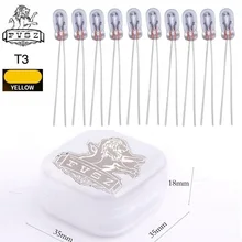 10 шт. T3 14В 0,56 W приборной панели автомобиля лампы аудио шестерни индикатор светильник инструмент светильник желтый светильник лампочки-прозрачное стекло