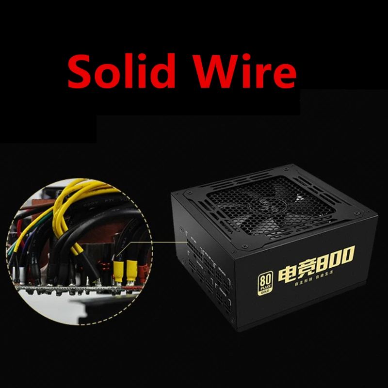 PSU для Aigo соревнований 800 активный PFC полный модуль 80 плюс Золотой Номинальный 800 Вт пиковый 850 Вт источник питания DJ800