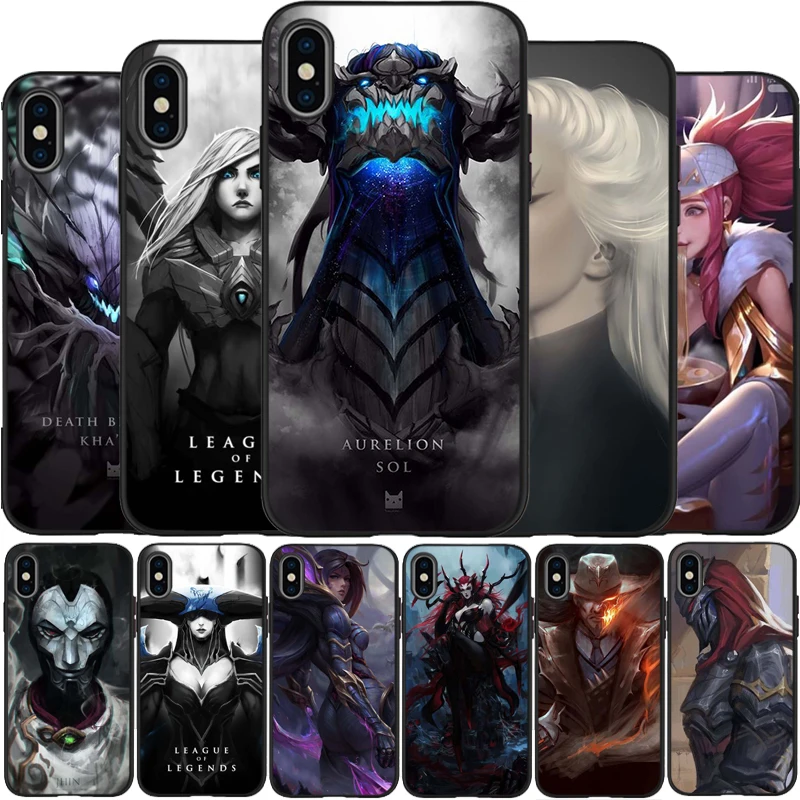 

League of Legend For iPhone 6 6plus 7 8 plus 5 5S SE X XR XS Max Cover Soft Silicone black TPU Phone Case