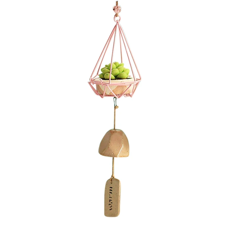 Forest Wind Chimes Wrought Iron Wind Chimes Hanging Ornaments Resin Ceramic Wind Chimes Craft Gift Home Decoration Art Pendant