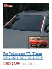 Для Volkswagen VW Tiguan MK2 переднего бампера верхняя противотуманных фар обрамление с хромированной отделкой украшения стайлинга автомобилей