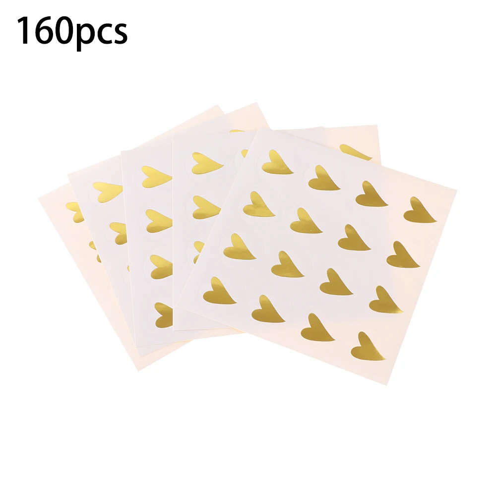 160pcs 80/160Pcs Multicolor Love Heart Handmade Christmas Sticker Gift Boxes Seal Label Sealing Craft Festival Decoration Supplies - Цвет: 160pcs
